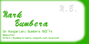 mark bumbera business card